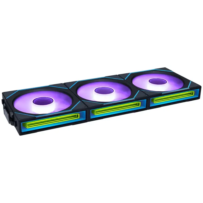 Lian Li UNI FAN SL-INF Wireless Lüfter, ARGB, PWM - 3er-Pack, mit Controller, Reverse-Blade, 120mm, black-12RSLIN1W3B