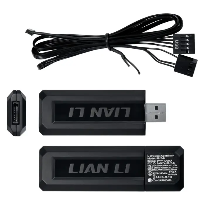 Lian Li UNI FAN SL-INF Wireless Lüfter, ARGB, PWM - 3er-Pack, mit Controller, 120mm, black-12SLIN1W3B