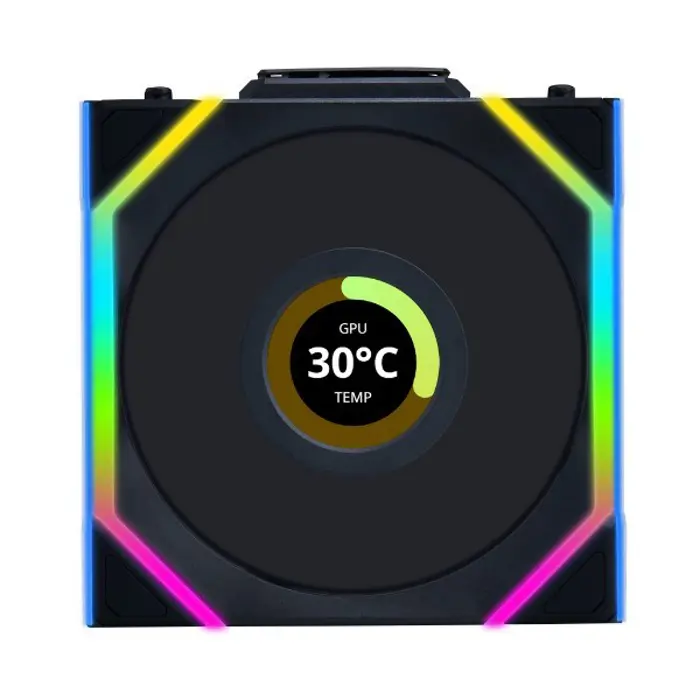 Lian Li UNI FAN SL Wireless LCD Fan, ARGB, PWM - Reverse Blade, 120 mm, black