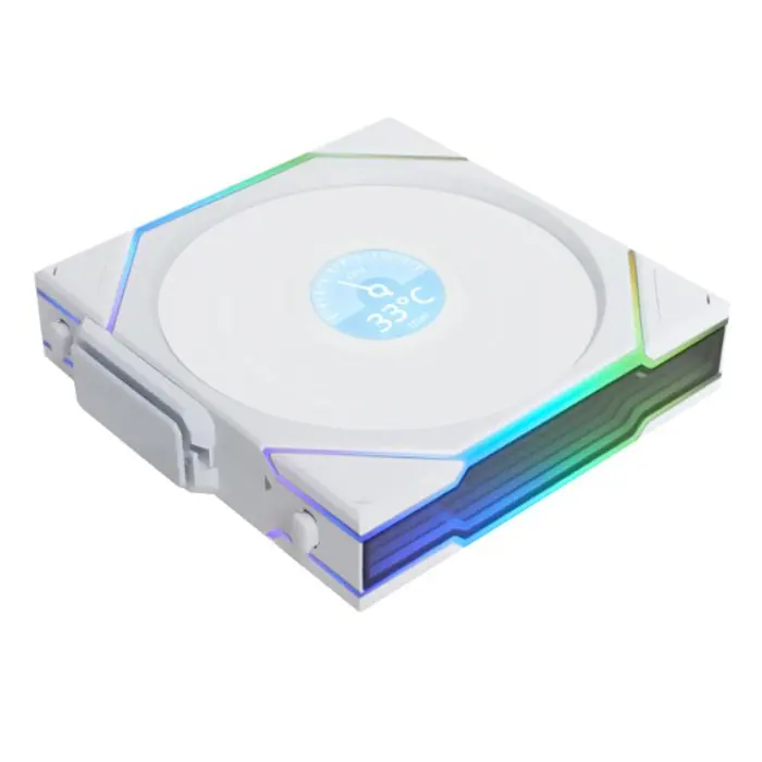 Lian Li UNI FAN TL Wireless LCD Fan, ARGB, PWM - Reverse Blade, 120 mm, white