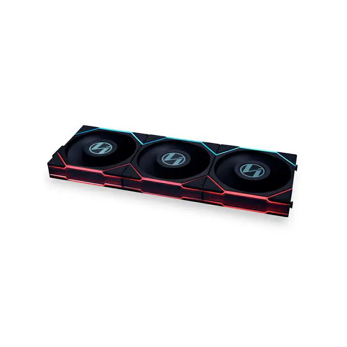 Lian Li UNI FAN TL Wireless LCD Lüfter, ARGB, PWM, 3er-Pack inkl. Controller - 120 mm, black-12TLLCD1W3B