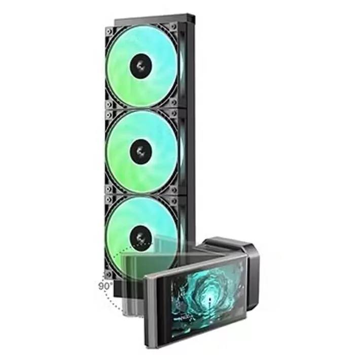 Liquid CPU Cooler DeepCool LT360 VISION ARGB, Black