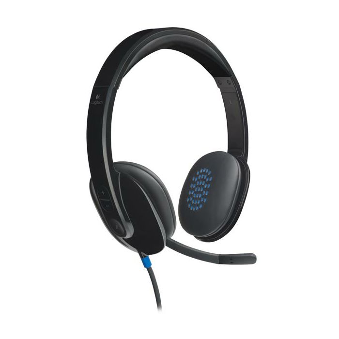 Logitech H540 slušalice s mikrofonom, USB, crna