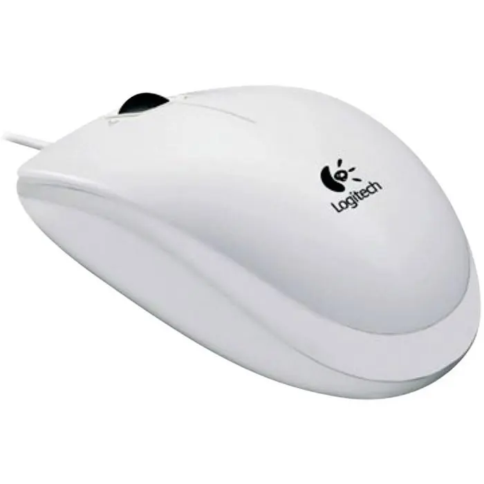 Logitech B100 optical mouse, USB, white