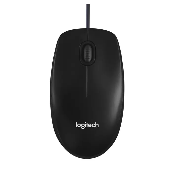 Logitech B100 žičani optički miš, crna
