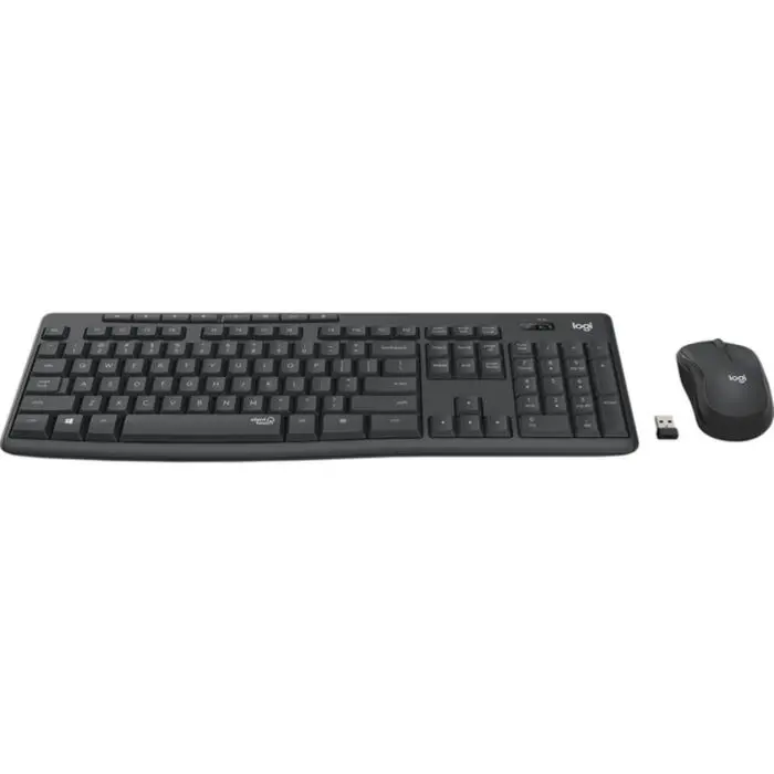 Logitech keyboard + mouse wireless Desktop MK295 SLO - graphite color SLO, silent