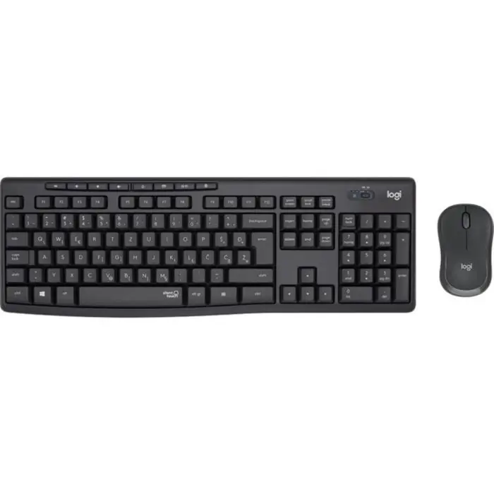Logitech keyboard + mouse wireless Desktop MK295 SLO - graphite color SLO, silent