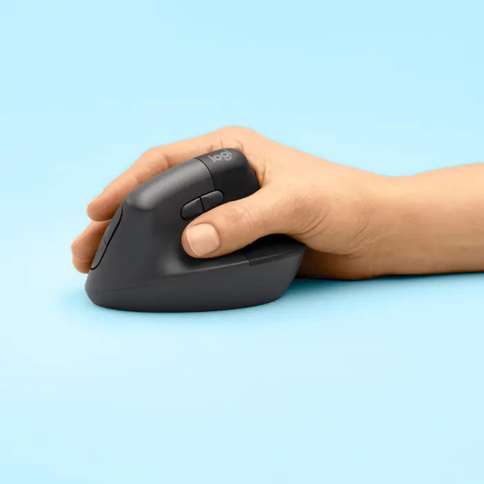 Logitech Lift Vertical Ergonomic Mouse, Graphite