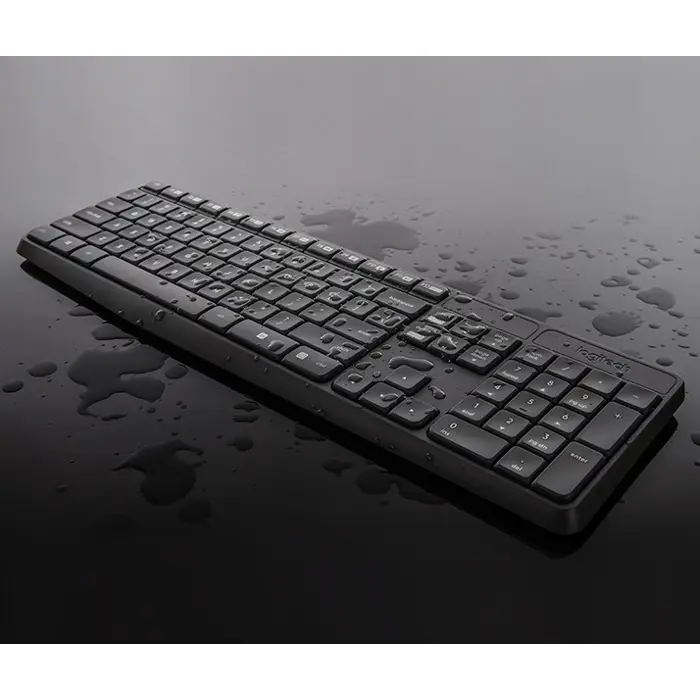 Logitech MK235 keyboard Mouse included USB QWERTY US International Grey
