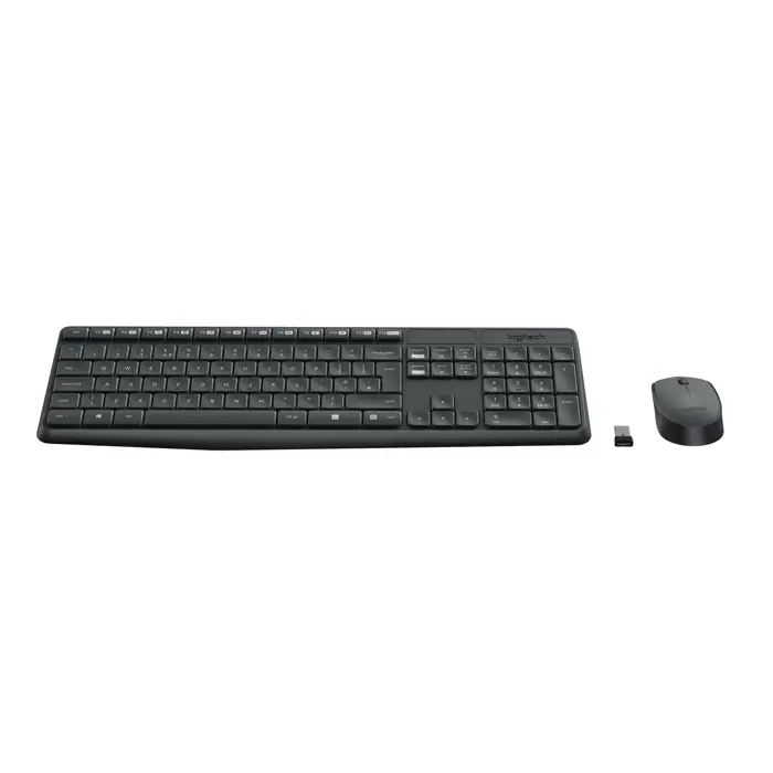 Logitech MK235 keyboard Mouse included USB QWERTY US International Grey
