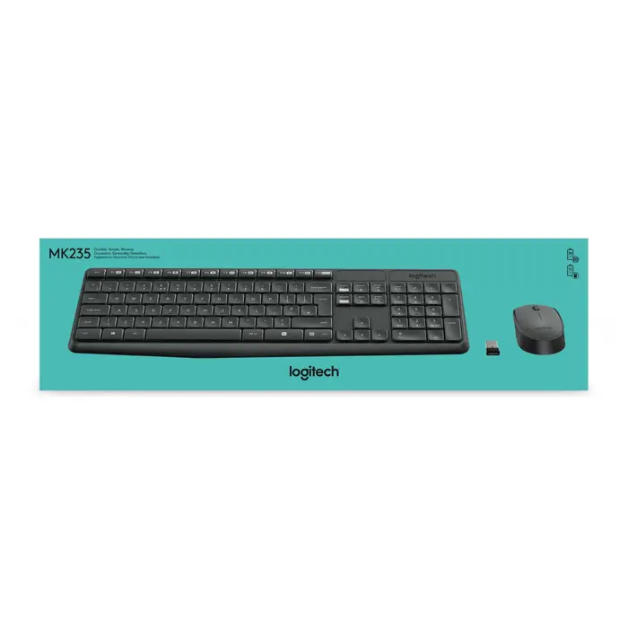 Logitech MK235 - tastatur og mus-sat -