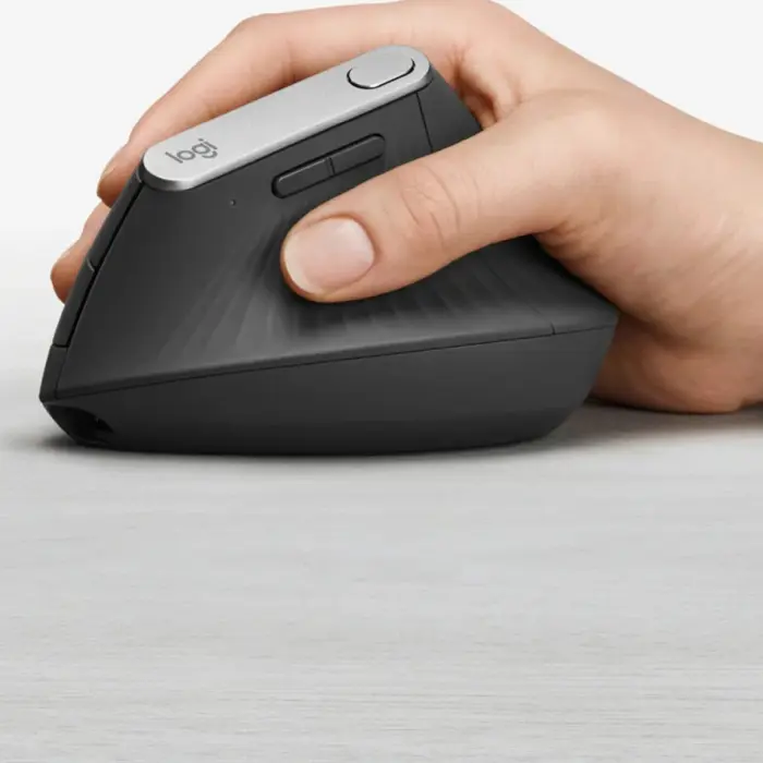 Logitech MX Vertical Advanced Ergonomic bežični optički miš, USB, grafit (910-005448)