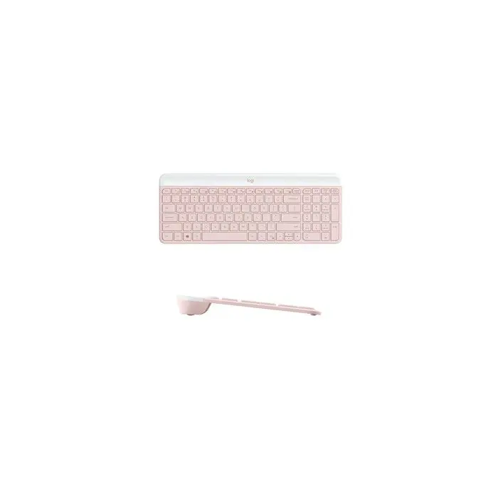 Logitech Slim Wireless Combo MK470, SLO gravura, roza