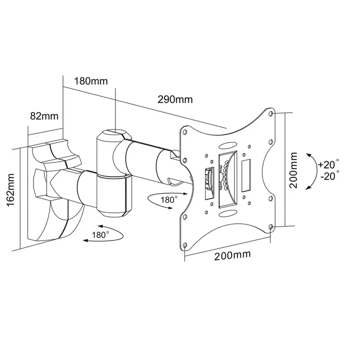 Maclean MC-503B monitor mount