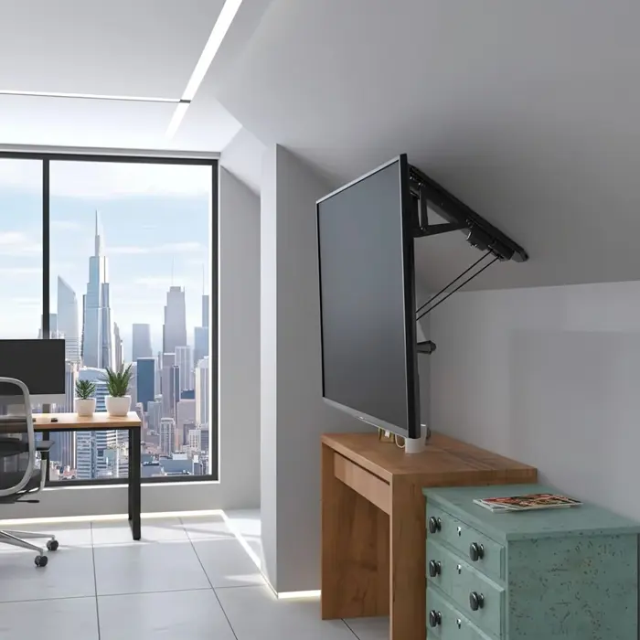 Maclean MC-880 Electric Ceiling TV Mount, 32"-70" 35kg max + Remote Control max VESA 600x411