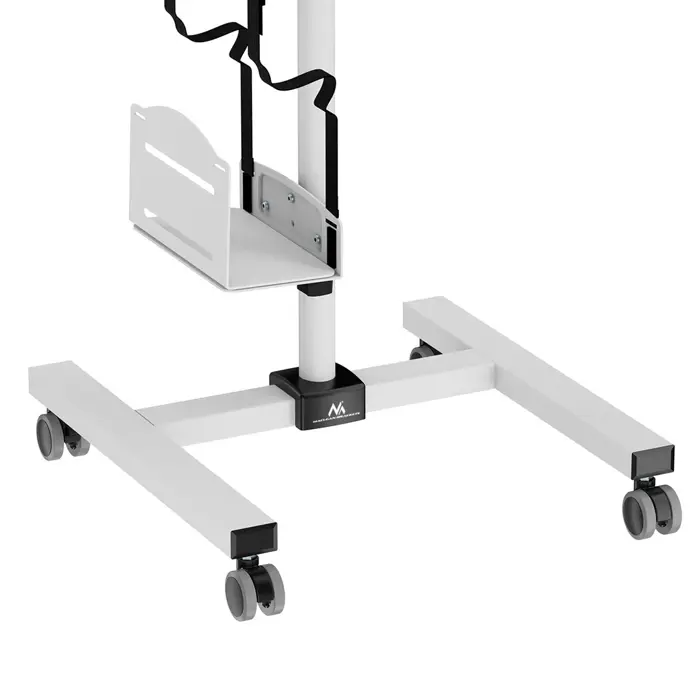 Maclean professional stand trolley, mobile computer workstation on wheels, max 17"-32", max 20kg, MC-793 W