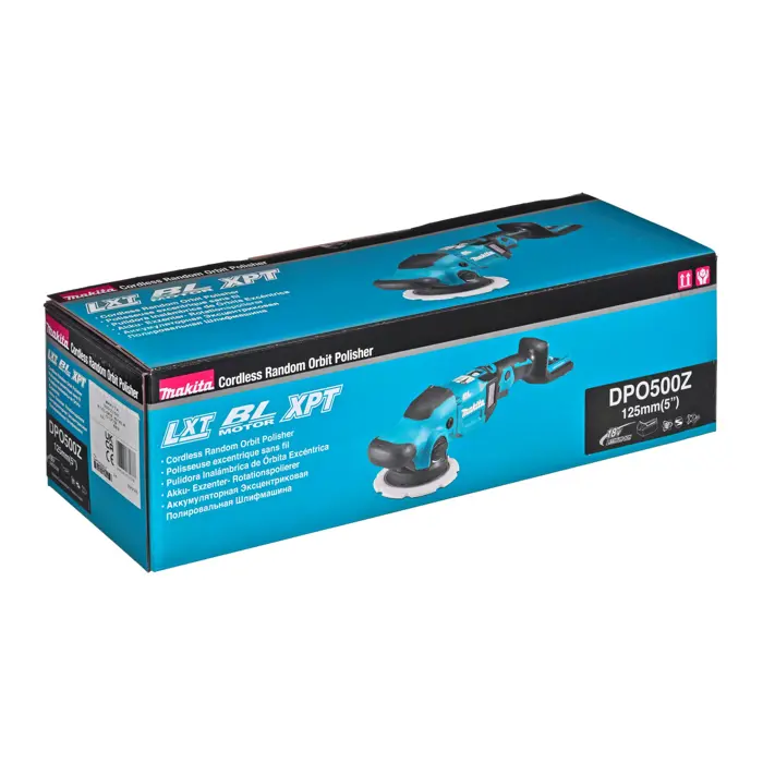 MAKITA DPO500Z car polisher 125mm LXT 18V Black, Blue