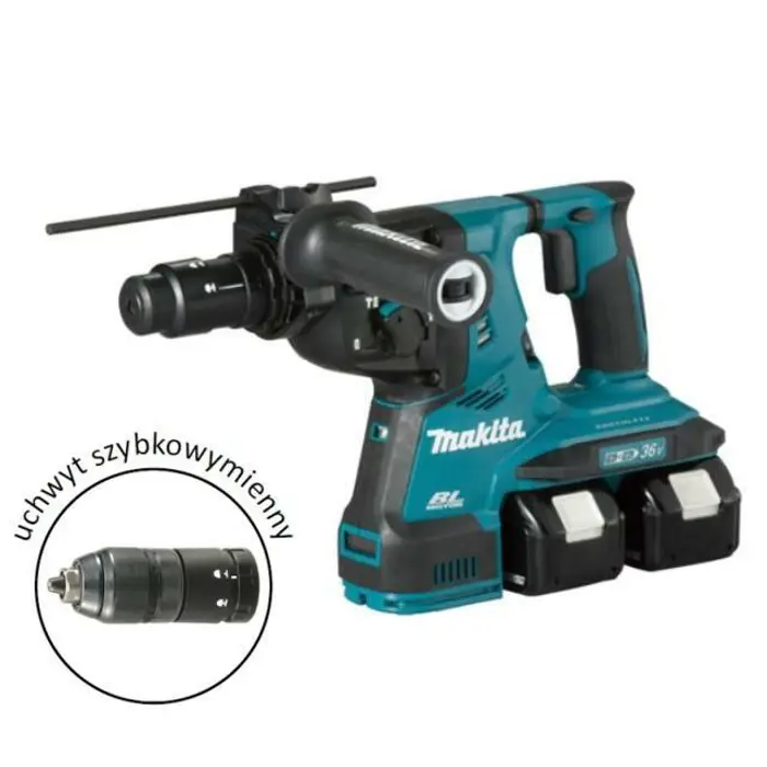 Makita Hammer Drill 2x18V DHR281PT2J 2.9J 2x5.0Ah BL + handle