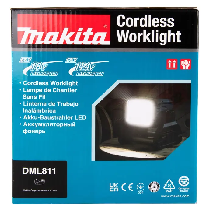 MAKITA LAMP 18V/14,4V DML811 LED 1800lx/3000lm +AC POWER