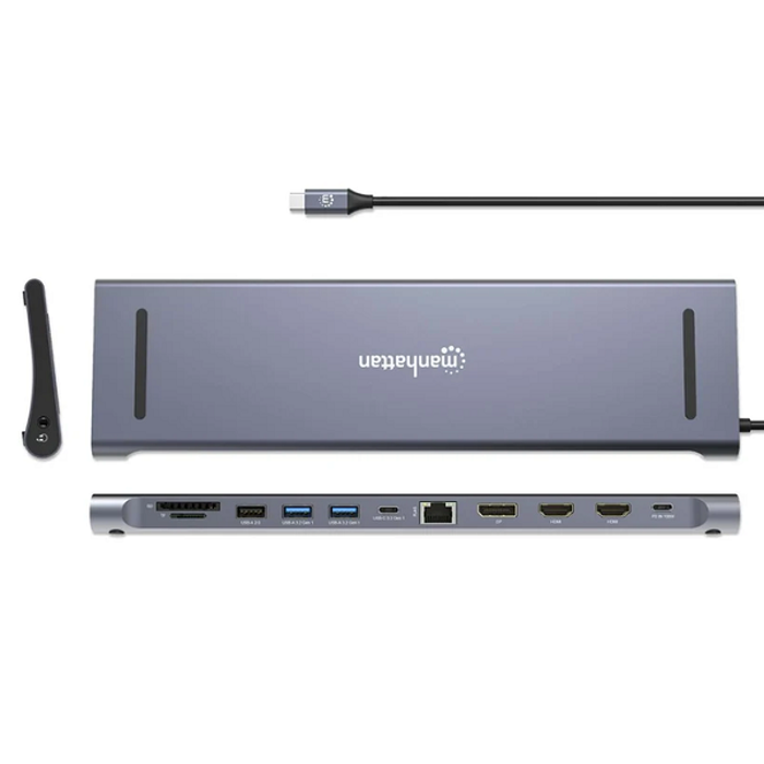 Manhattan docking USB-C 12-in-1 Triple Monitor 4K
