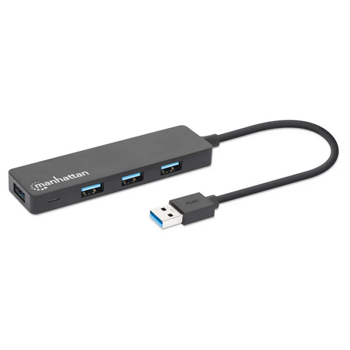 Manhattan Hub 4-Port USB 3.2 Type-A, crni
