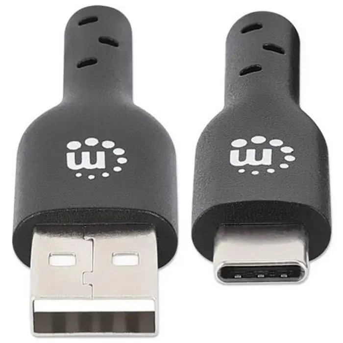 Manhattan kabel USB 2.0 na USB-C M/M, 1m,crni