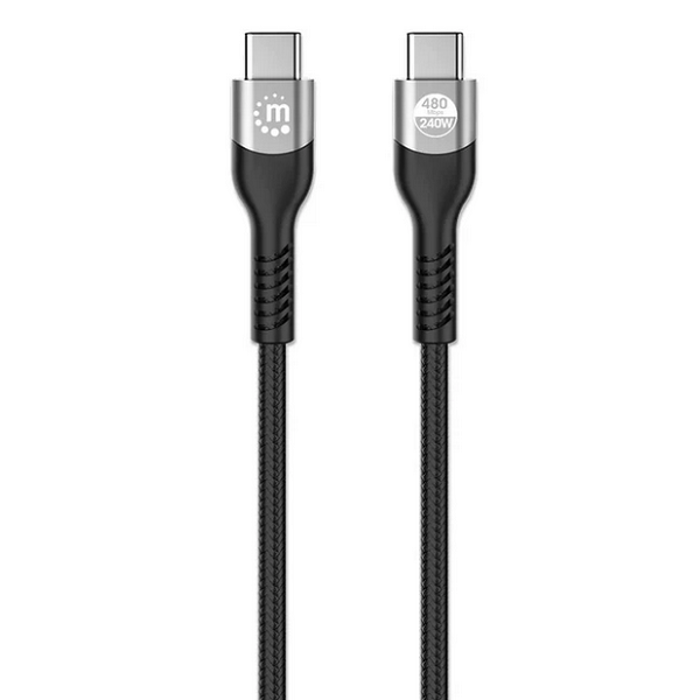 Manhattan kabel USB-C, M/M, PD3.1,240W,480Mbps,2m
