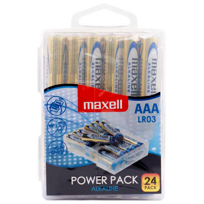 Maxell alkalne baterije LR-3/AAA, 24 komada, box