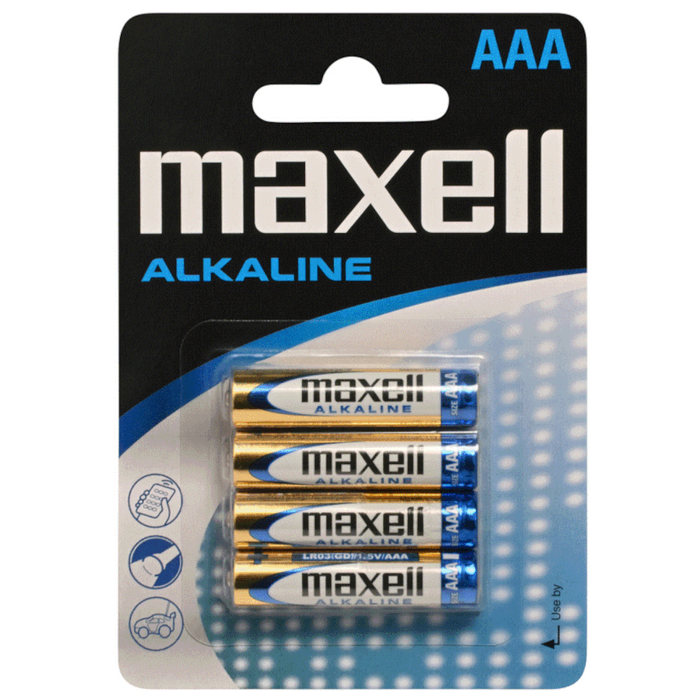 Maxell alkalne baterije LR-3/AAA, 4 komada