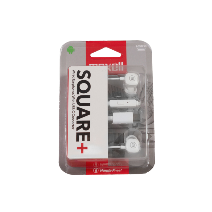 Maxell SQUARE USB-C slušalice, bijele