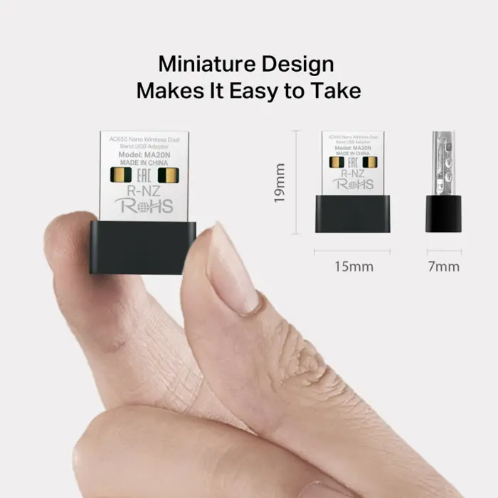 MERCUSYS AC650 Nano Wireless Dual Band USB Adapter