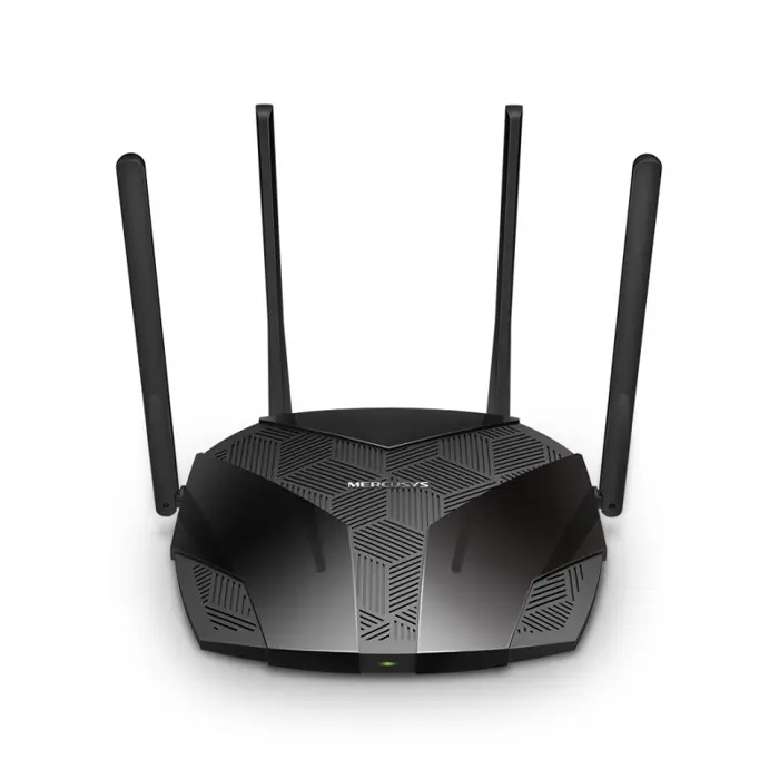 Mercusys AX3000 bežični usmjerivač (Dual-Band WiFi 6 Router) 574Mbps/2402Mbps (2.4GHz/5GHz), 802.11ax/ac/a/b/g/n, 3×G-LAN, 1×G-WAN, 4×5 dBi fiksne omni-direkcione antene
