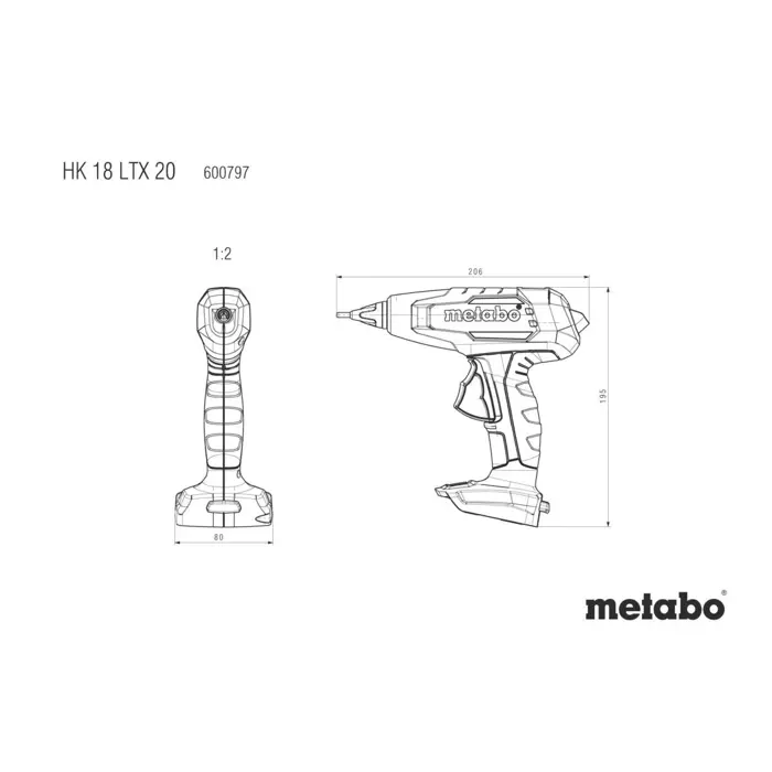 METABO. GLUE GUN HK 18 LTX 20 CARCASS