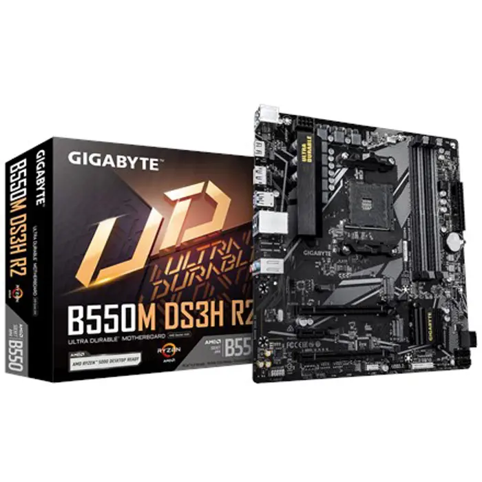 Motherboard Gigabyte B550M DS3H R2, AMD B550, AM4, 4xDDR4, mATX