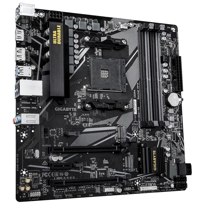 Motherboard Gigabyte B550M DS3H R2, AMD B550, AM4, 4xDDR4, mATX