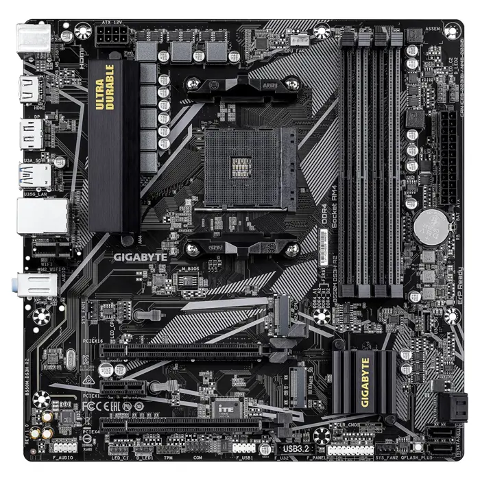 Motherboard Gigabyte B550M DS3H R2, AMD B550, AM4, 4xDDR4, mATX