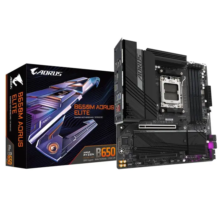 Motherboard Gigabyte B650M AORUS ELITE (B650, AM5, mATX, DDR5)