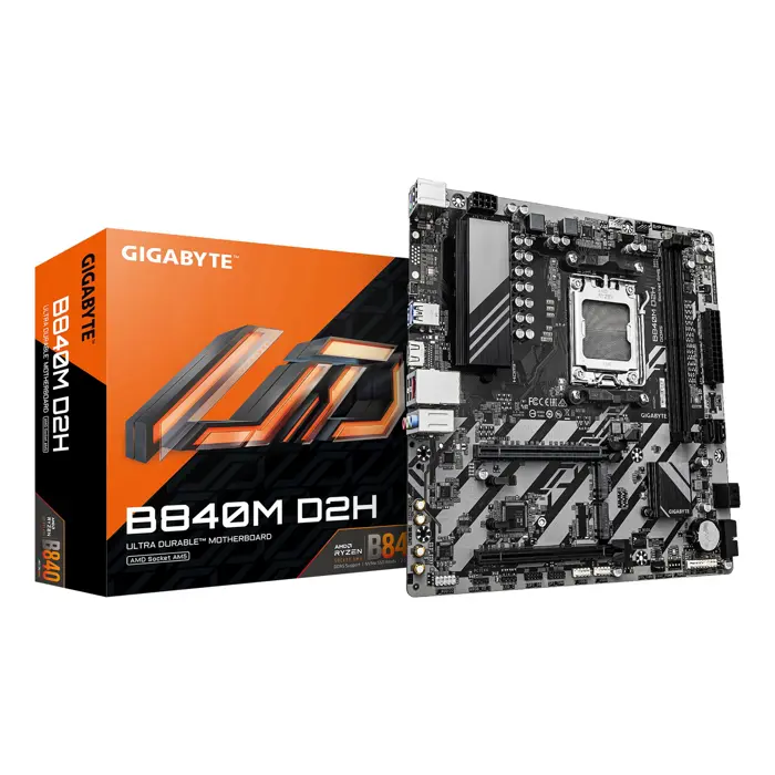 Motherboard Gigabyte B840M D2H (B840,AM5,mATX,DDR5)