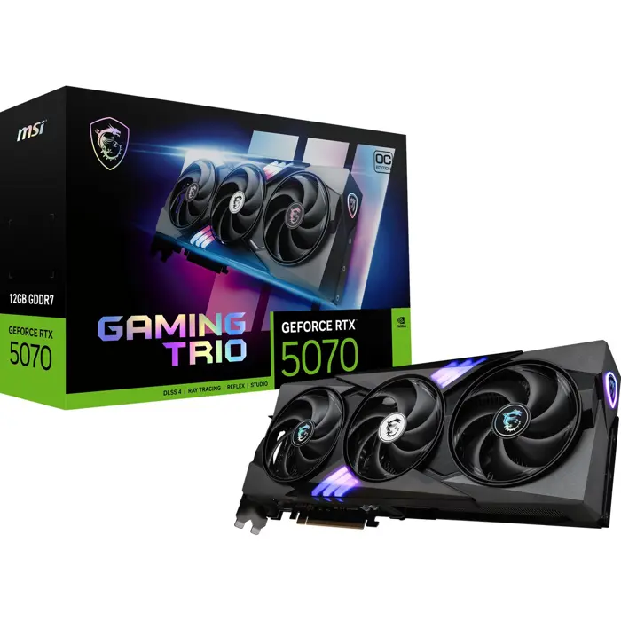 MSI GeForce RTX 5070 12G GAMING TRIO OC (DLSS 4, 3x DisplayPort, 1x HDMI 2.1)