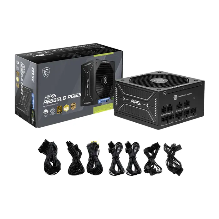 MSI MAG A650GLS PCIE5 power supply unit 650 W 24-pin ATX ATX Black