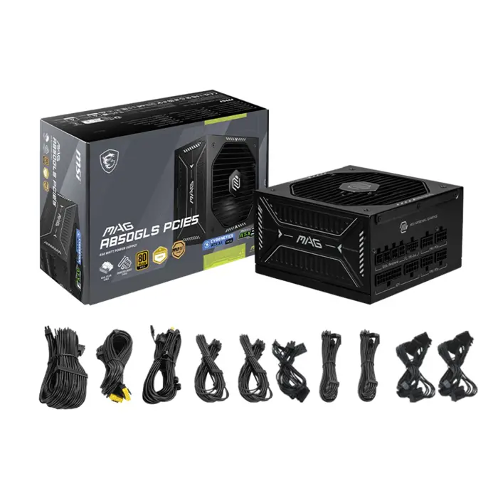 MSI MAG A850GLS PCIE5 power supply unit 850 W 24-pin ATX ATX Black