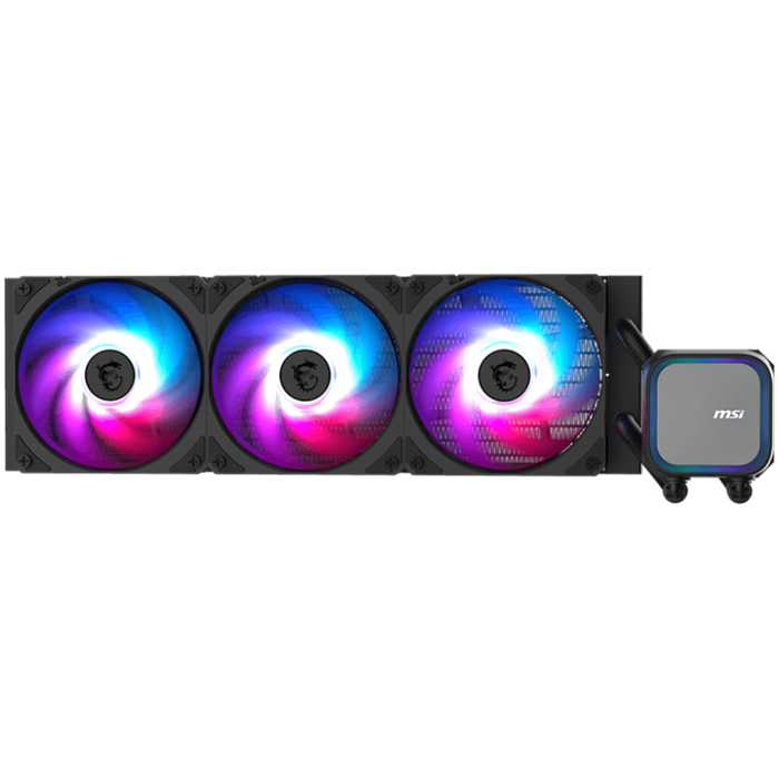 MSI MAG CORELIQUID A13 360, 3x120mm Pre-installed ARGB Daisy Chain Fans, Replacable Top Cover, Copper Base Intel LGA 1700/1851, AMD AM5/AM4, 3Y Warranty