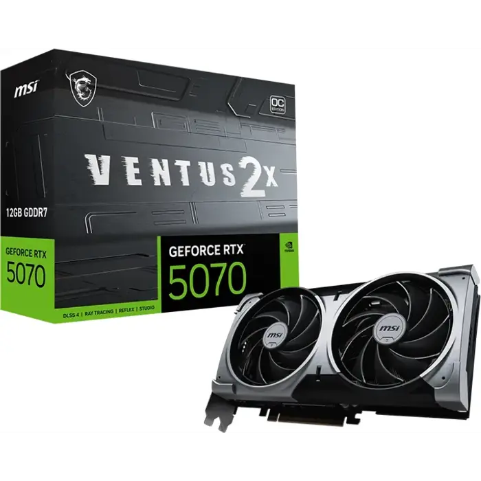 MSI RTX 5070 Ventus 2X OC 12GB GDDR7, 12GB GDDR7/192bit, PCI-E 5.0, 1xHDMI/3×DP