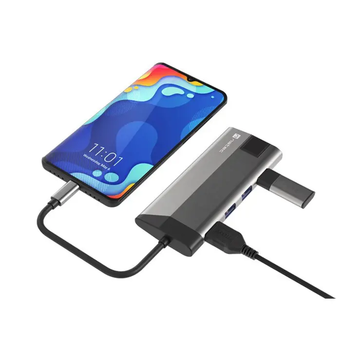 NATEC MULTIPORT FOWLER PLUS USB-C, HDMI 4K, RJ45