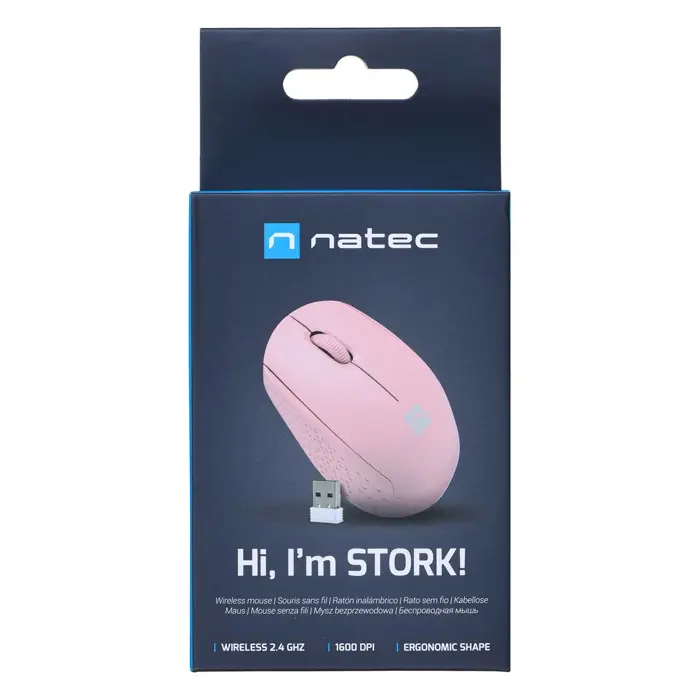 NATEC STORK mouse Home Ambidextrous Bluetooth + USB Type-A Optical 1600 DPI