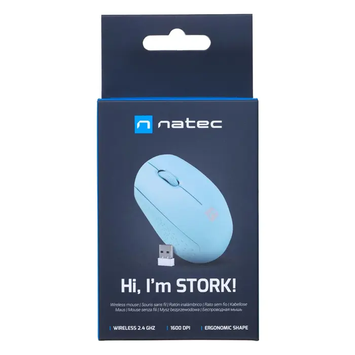 NATEC STORK mouse Home Ambidextrous Bluetooth + USB Type-A Optical 1600 DPI