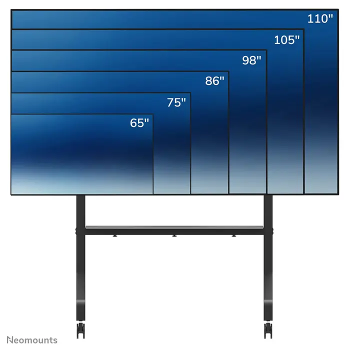 Neomounts BOS 65"-110" 1TFT Höhenverstellb. sw Max.125KG
