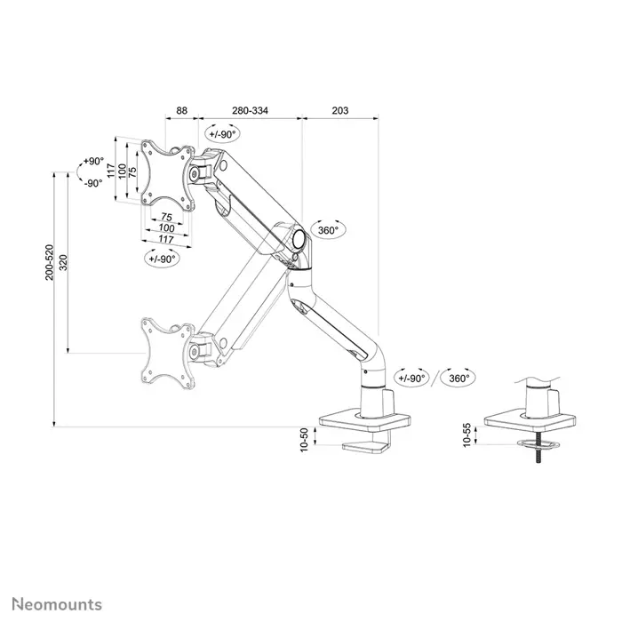 Neomounts desk monitor arm