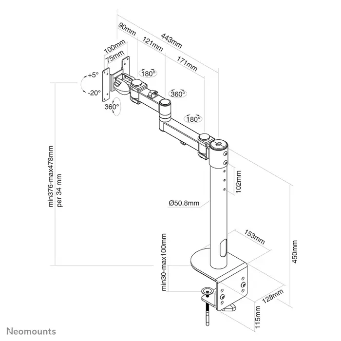 Neomounts FPMA-D960PLUS monteringssat