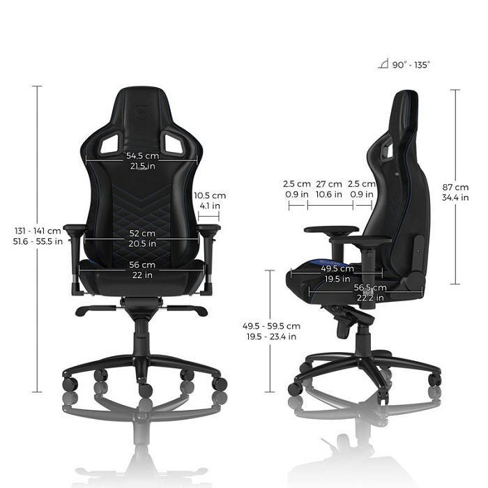 Noblechairs EPIC Gaming Stolica - crno/plava NBL-PU-BLU-002